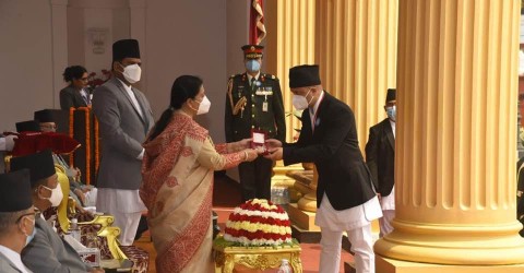 Honored from President of Nepal Rt Hon Mrs Bidhya Devi Bhandari (14.April 2021) 